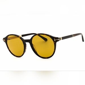 NWT, Tom Ford FT1184, Men's Sunglasses, Dark Havana, Round, Size52X20X140